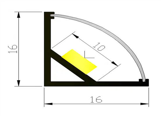 Profiles d'extrusion en aluminium anodisant OEM pour l'éclairage à bande LED ISO9001
